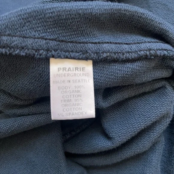 Prairie Underground zip up navy hood tunic organic cotton XL long cloak pockets - Picture 7 of 9